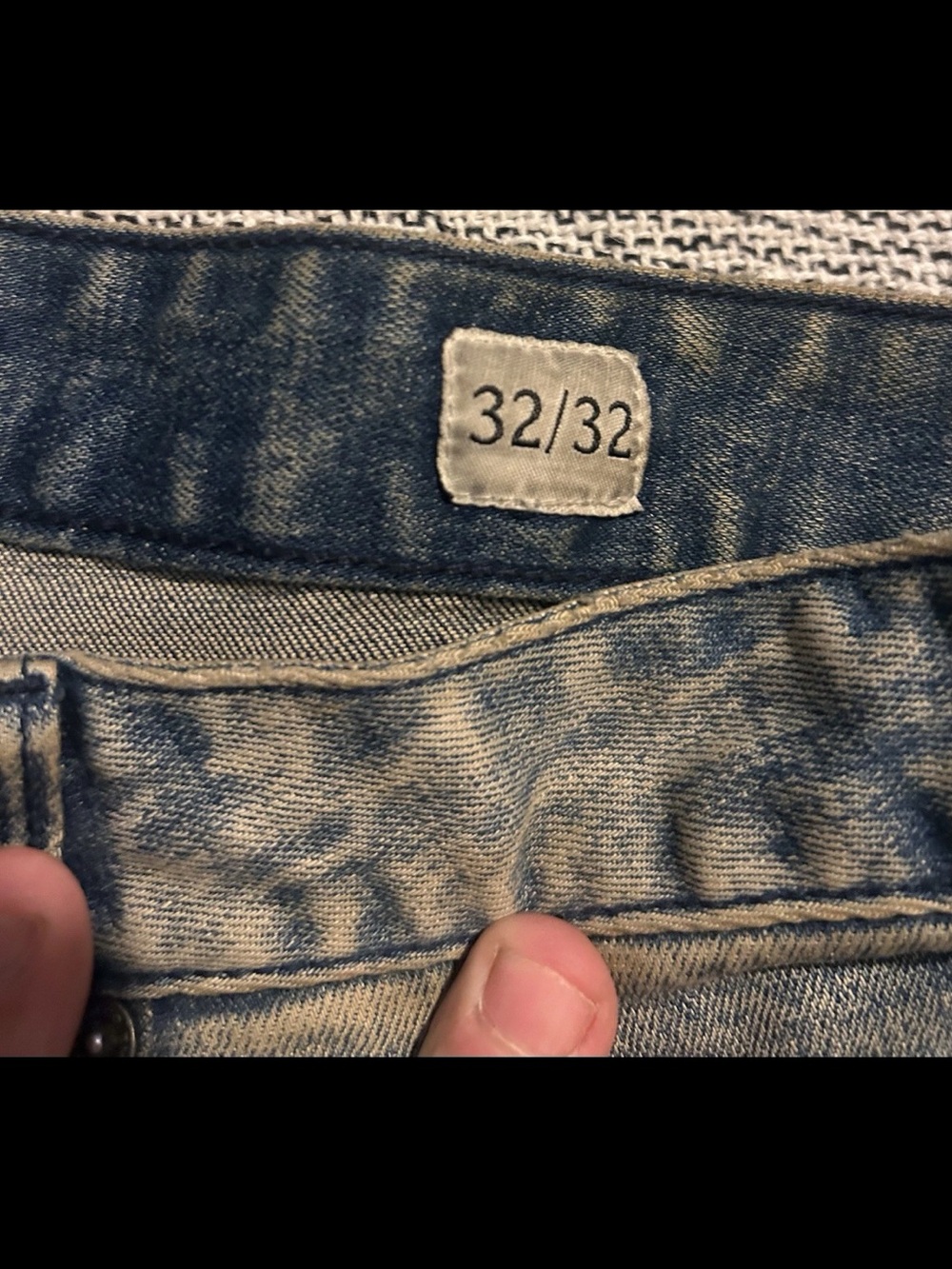Smoke Rise Mens Jeans 32x32 Distressed Graffiti Paint Splatter Grunge Read Descr - Picture 5 of 11